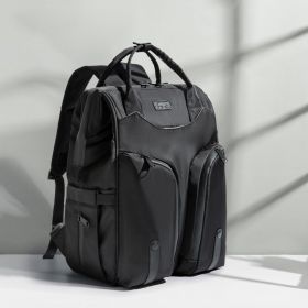 Mother And Baby Bag Back Milk Bag Mommy Bag Shoulders (Option: Black)